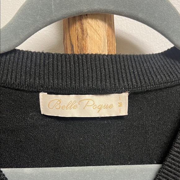 Black Red Cardigan Cherry Embroidery Satin Buttons Cropped 3/4 Sleeve Coquette - Picture 2 of 5